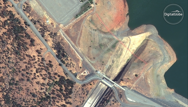 A closer shot during the drought. (Image: DigitalGlobe)